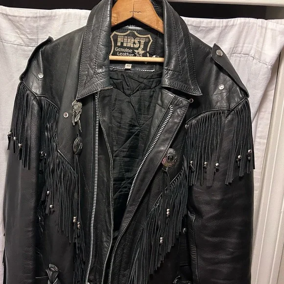 Vintage 80s Black Leather Motorcycle Biker Punk Goth Rocker